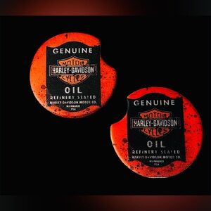 Harley-Davidson Orange and Black Coasters